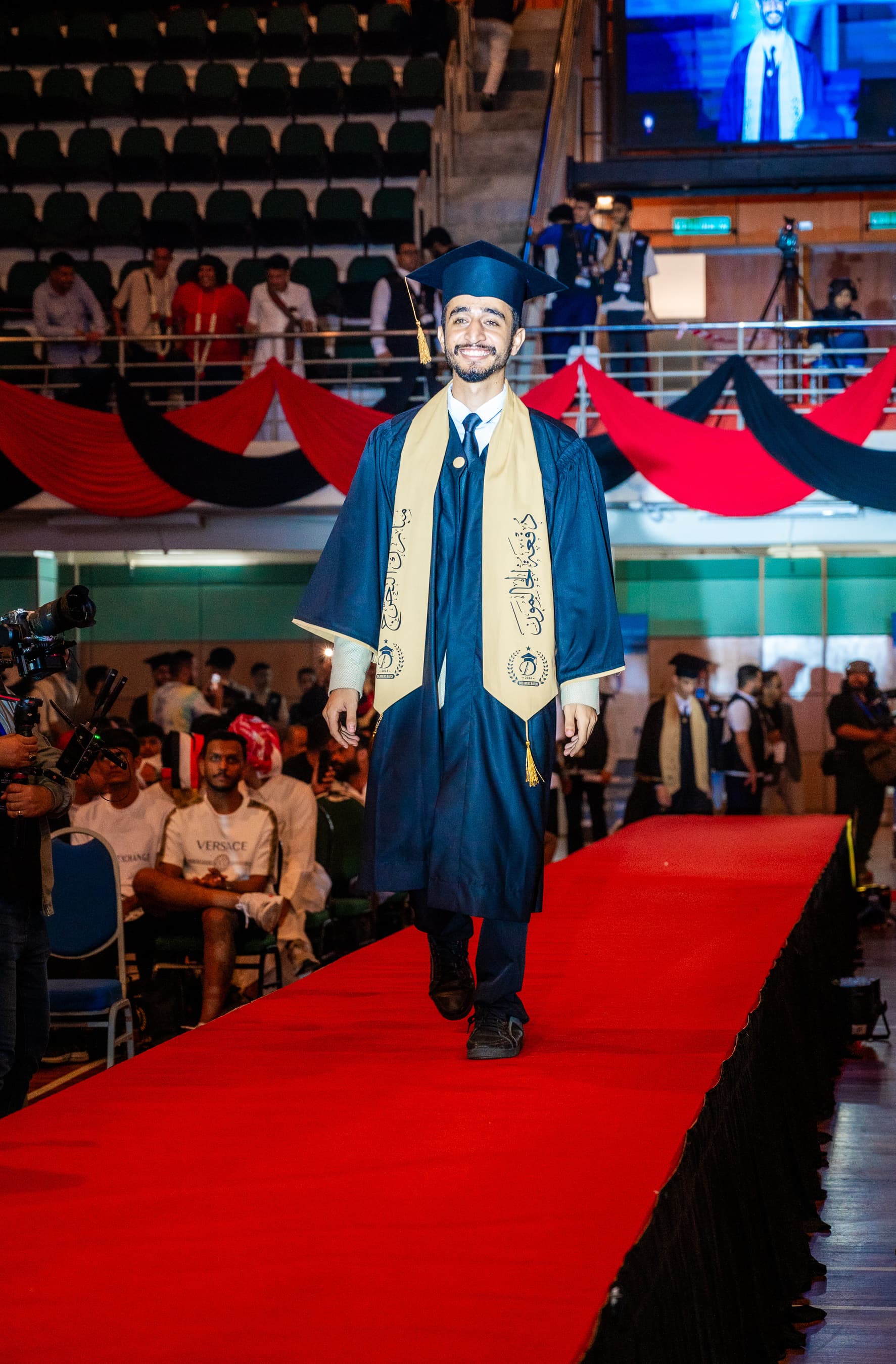 Hasan Al-Hubishi at graduation ceremony